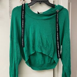 Cropped Green Hoodie